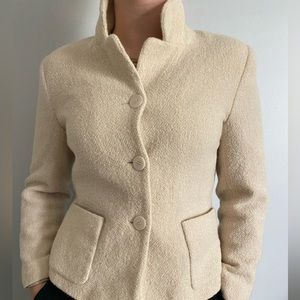 Anne Taylor Petites Cream Blazer